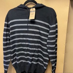 NWT DOCKERS STRIPED HOODIE LONG SLEEVE SHIRT